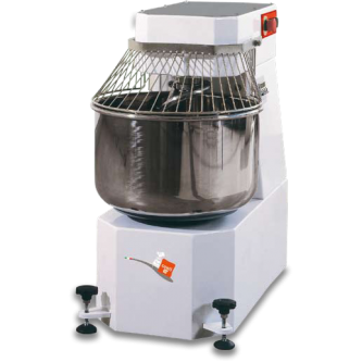 Spiral Mixer can handle 30 kgs (66 lbs) of dough, Two speed motor